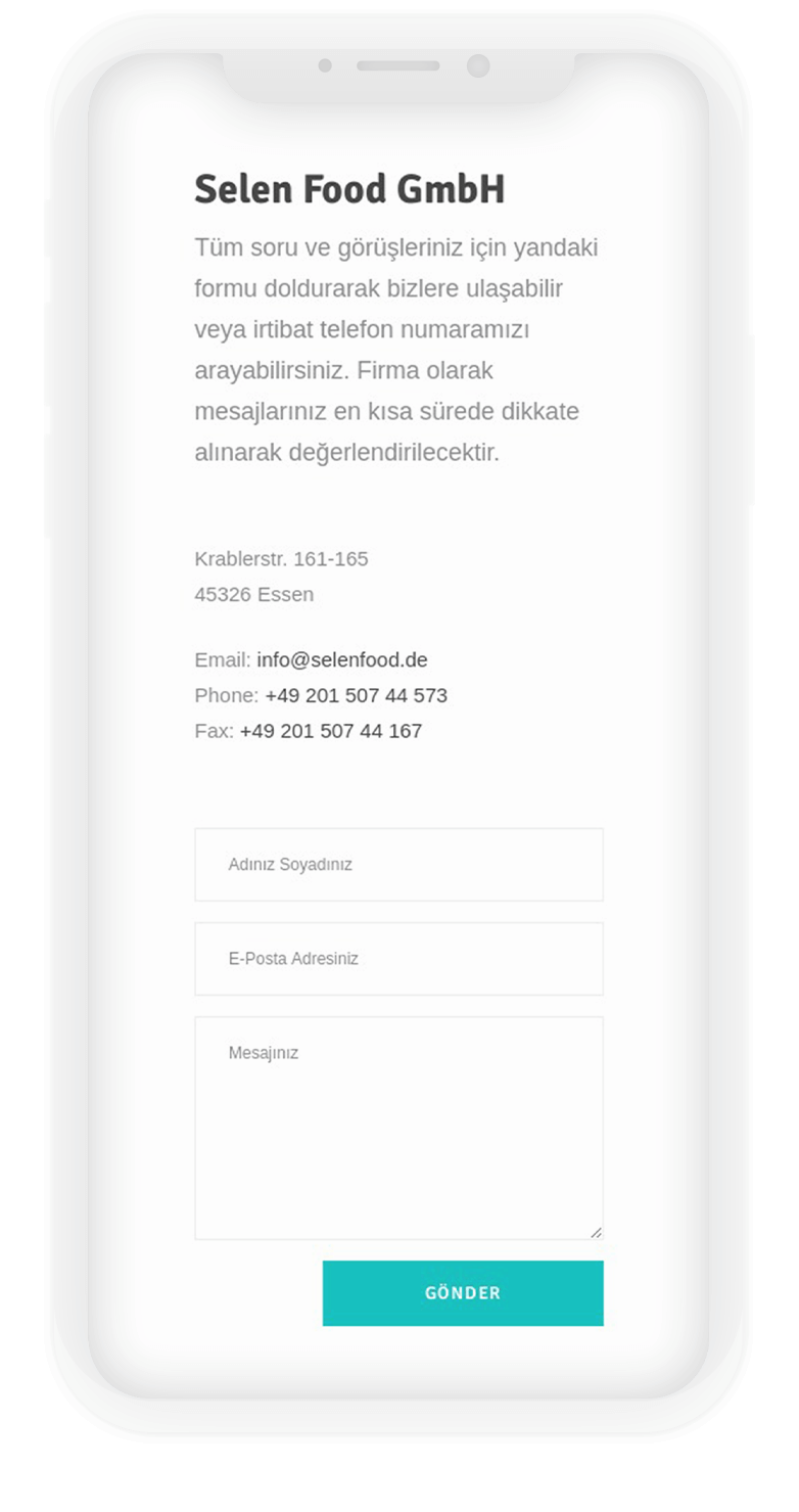 Selen Food Kurumsal Website Tasarımı 9 selen9