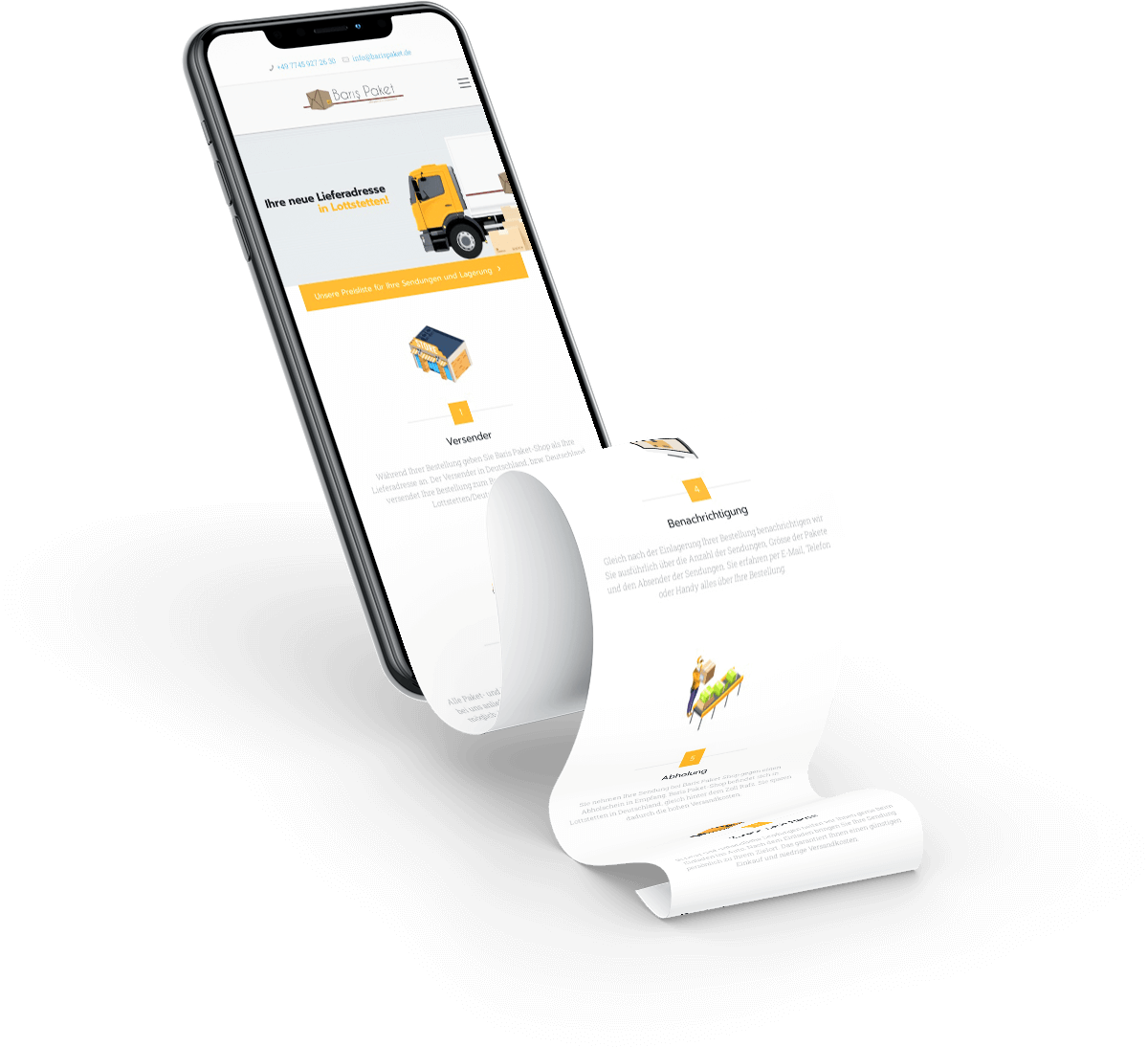 baris paket iPhone XS Longscroll Mockup
