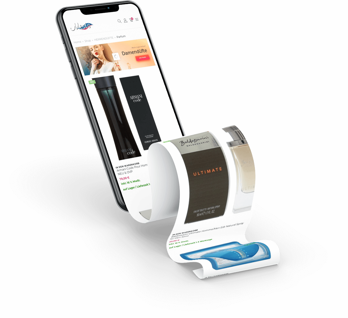 Mesto Lagerverkauf Web Sitesi 3 mesto lagerverkauf iPhone XS Longscroll Mockup